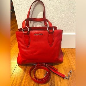 Miu Miu bag- red calfskin leather- never worn